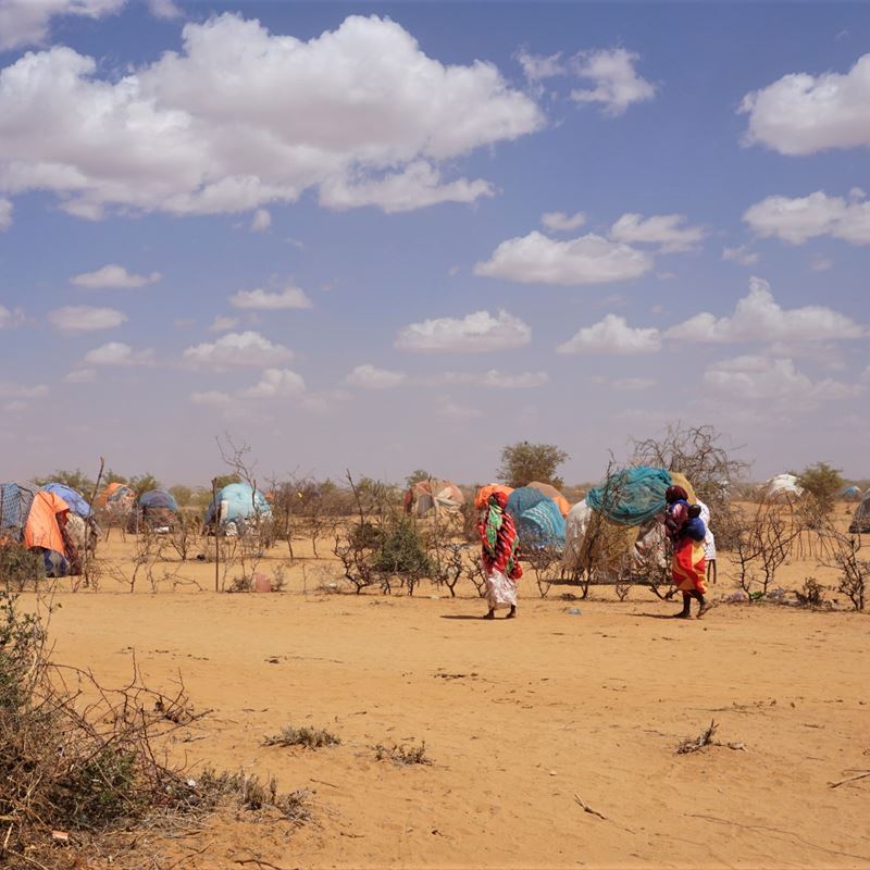 Ekstrem tørke og fødevaremangel driver hver dag familier på flugt i desperat søgen efter mad og vand. Alene i Somalia er op mod 13 millioner mennesker ramt af sult. DRC Somalia
