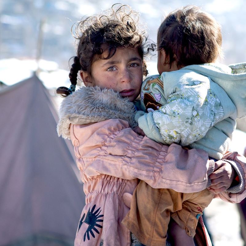 A large proportion of the world's refugees are children.  